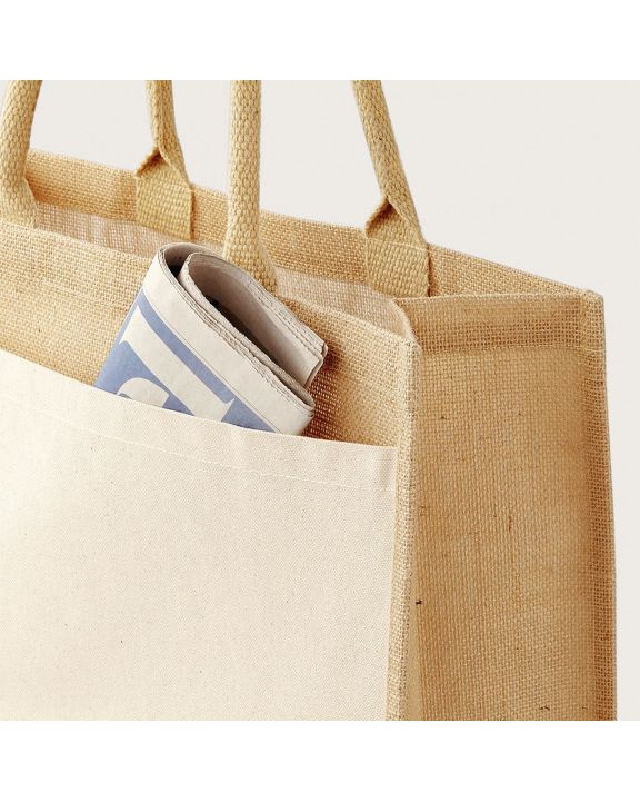 Tote bag personnalisable WESTFORDMILL Cotton Pocket Jute Shopper