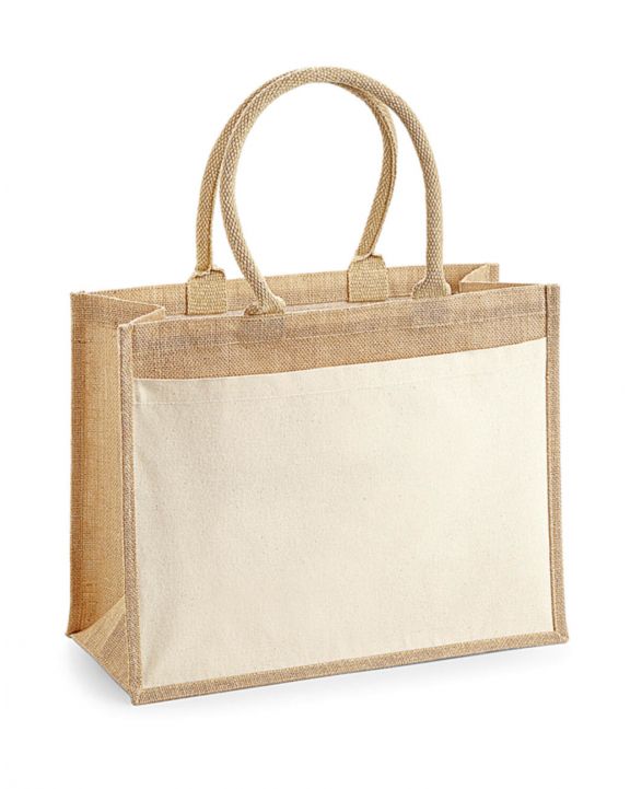 Tote bag personnalisable WESTFORDMILL Cotton Pocket Jute Shopper