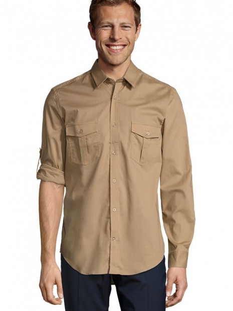 Chemises à personnaliser SOL'S Burma Men chataigne