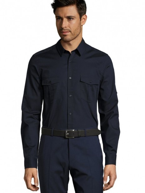 Chemises à personnaliser SOL'S Burma Men bleu foncé