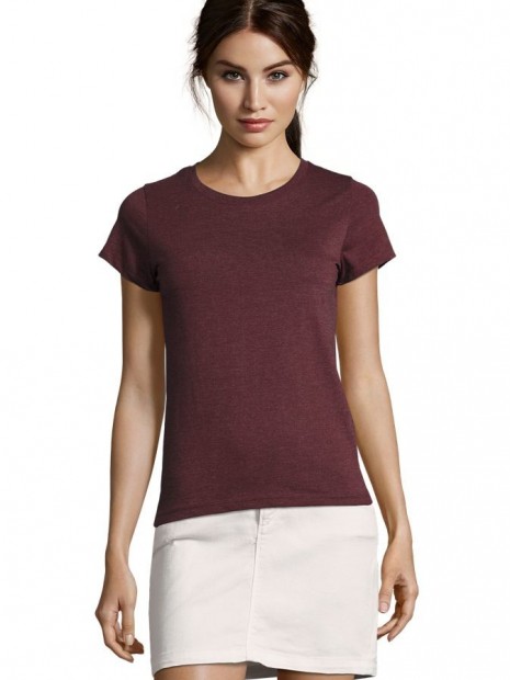 T-Shirts à personnaliser SOL'S Regent Fit Women oxblood chiné