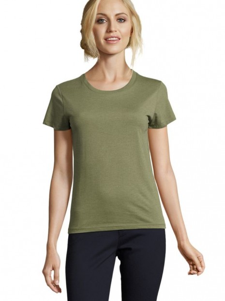 T-Shirts à personnaliser SOL'S Regent Fit Women khaki chiné
