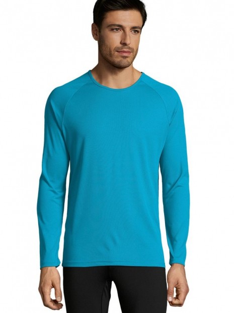 T-Shirts à personnaliser SOL'S Sporty Lsl Men aqua