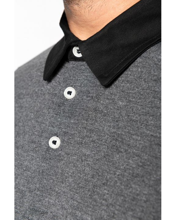Poloshirt KARIBAN Tweekleurige herenpolo jersey voor bedrukking & borduring