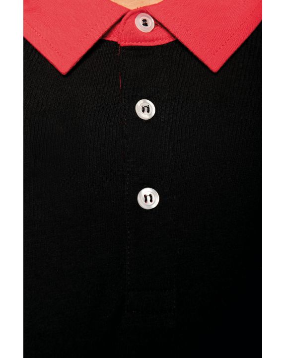 Poloshirt KARIBAN Zweifarbiges Jersey-Polohemd für Herren personalisierbar