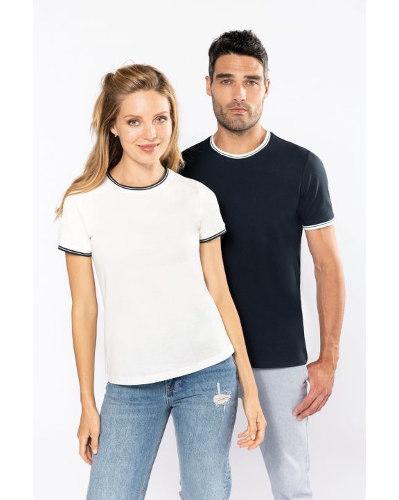 T-Shirt KARIBAN Rundhals-T-Shirt aus Piqué für Herren personalisierbar