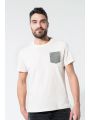 T-shirt KARIBAN T-shirt BIO-katoen met borstzakje voor bedrukking &amp; borduring