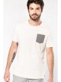 T-shirt KARIBAN T-shirt BIO-katoen met borstzakje voor bedrukking &amp; borduring
