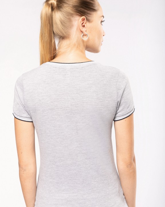 T-shirt personnalisable KARIBAN T-shirt maille piquée col V femme