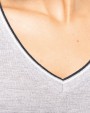 T-shirt personnalisable KARIBAN T-shirt maille piquée col V femme