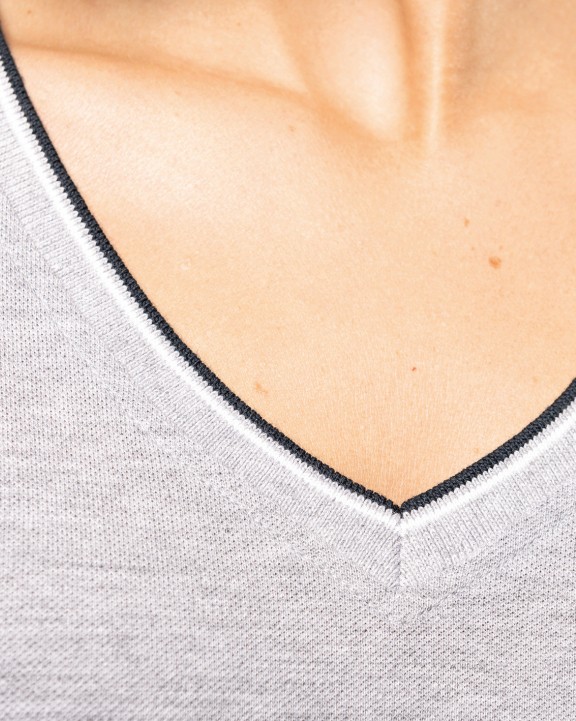 T-shirt personnalisable KARIBAN T-shirt maille piquée col V femme