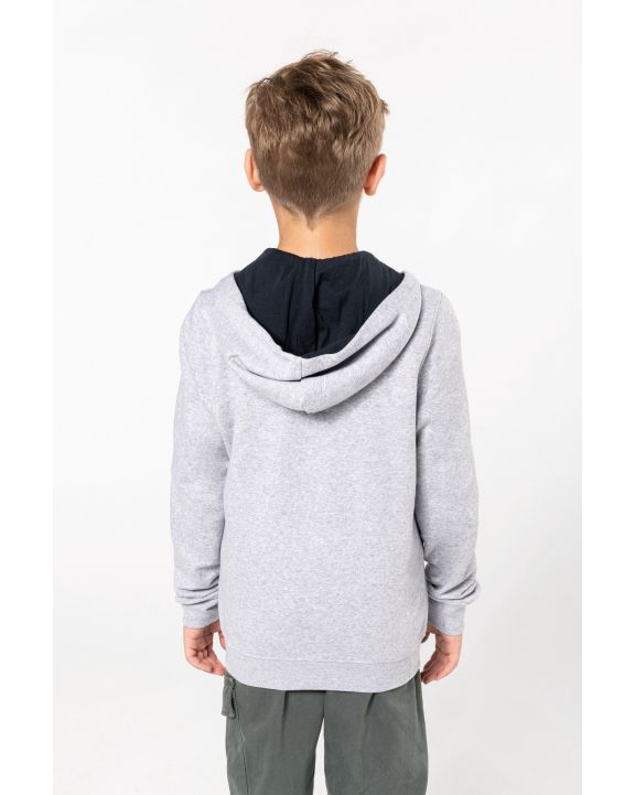 Sweater KARIBAN Kindersweater met rits en capuchon voor bedrukking & borduring