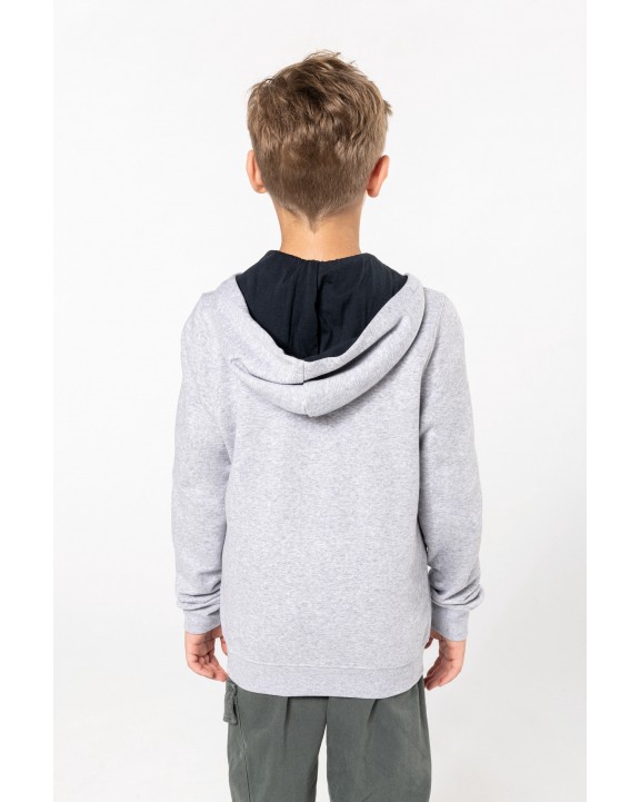 KARIBAN Kinder KAPUZENSWEATSHIRT mit Reißverschluss Sweatshirt personalisierbar