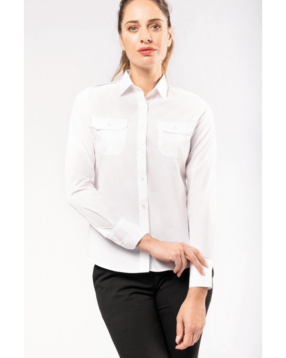 Chemise personnalisable KARIBAN Chemise pilote manches longues femme