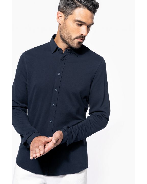 Hemd KARIBAN Piqué overhemd lange mouwen voor bedrukking & borduring