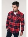 Veste personnalisable KARIBAN Surchemise à carreaux doublée sherpa homme