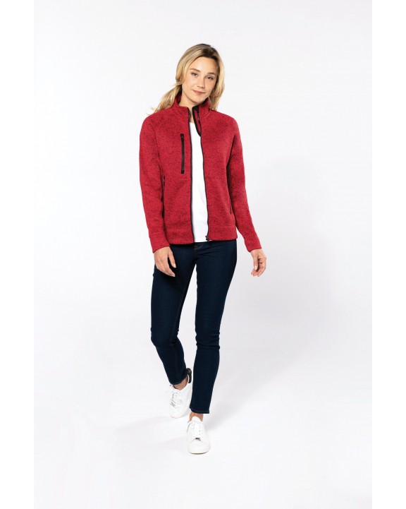 Veste personnalisable KARIBAN Veste zippée chinée femme