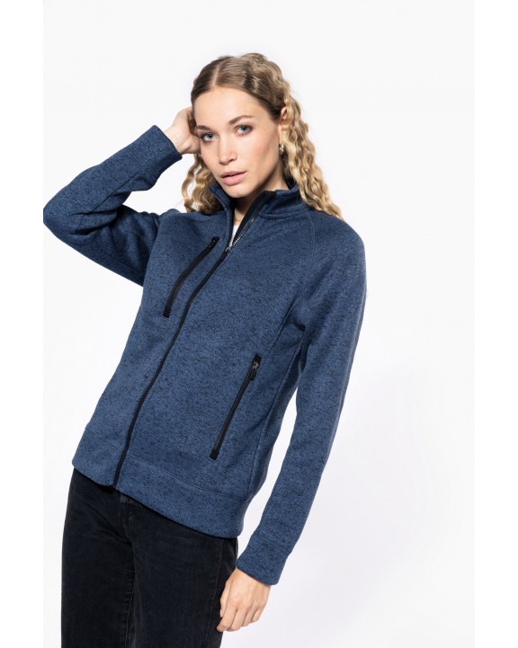 Veste personnalisable KARIBAN Veste zippée chinée femme