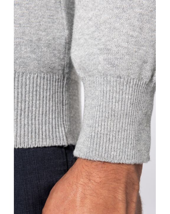 Pullover KARIBAN Premium-Strickjacke mit Reißverschluss personalisierbar