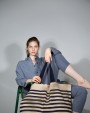 Tas & zak KIMOOD Grote reistas van jute/katoen voor bedrukking &amp; borduring