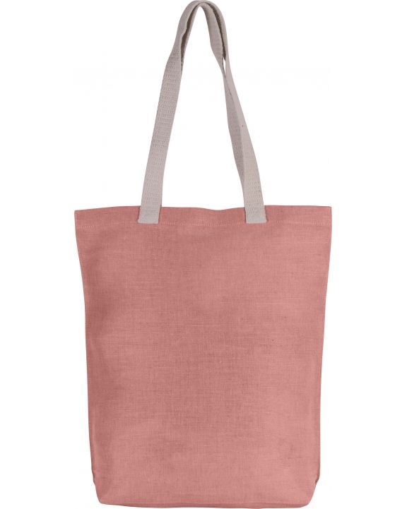 Tote Bag KIMOOD Shoppingtasche aus Jute-Baumwollmischgewebe personalisierbar