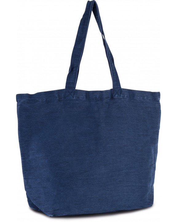 KIMOOD Große Jute-Baumwoll-Tasche mit Innenfutter Tote Bag personalisierbar