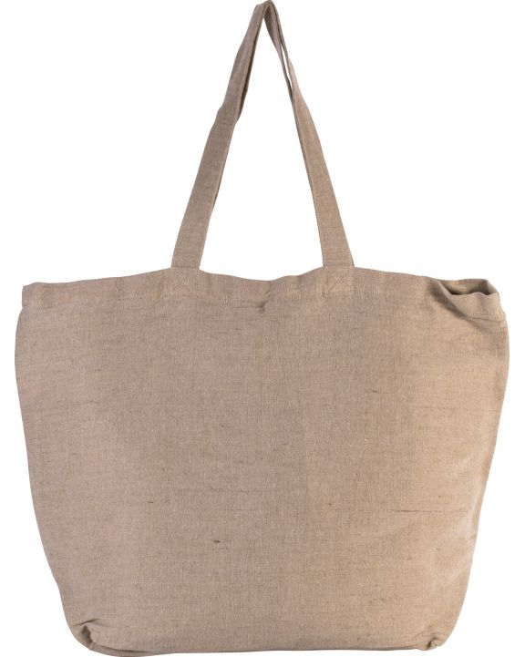 Tote Bag KIMOOD Große Jute-Baumwoll-Tasche mit Innenfutter personalisierbar