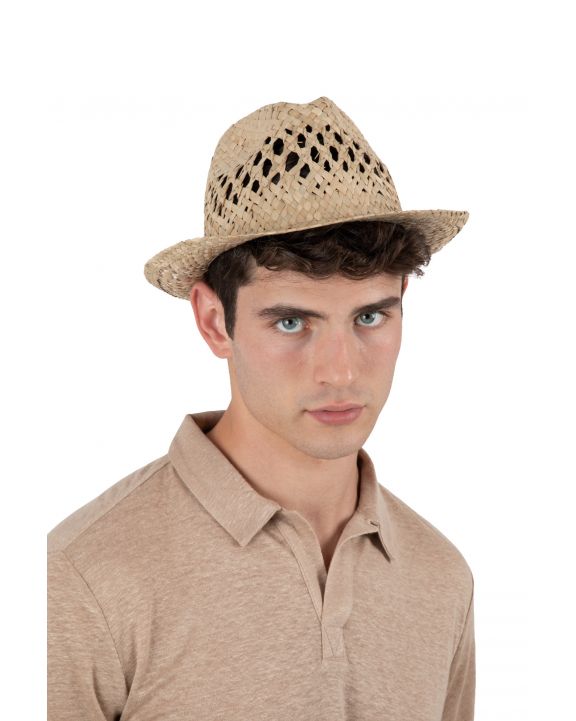 Petje K-UP Gevlochten Panama-hoed voor bedrukking & borduring