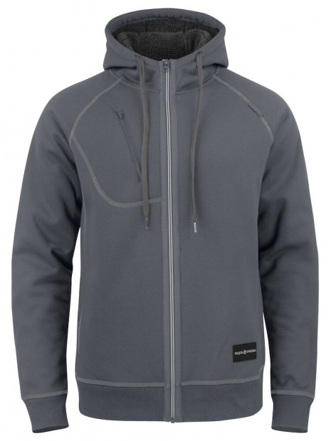PROJOB 2130 SWEATSHIRT FULL ZIP gris personnalisable