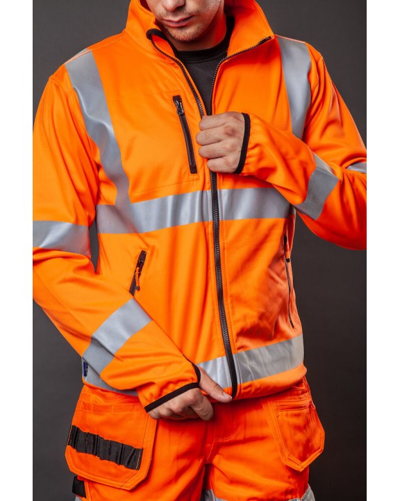 PROJOB 6105 LEICHTE SOFTSHELL JACKE EN ISO 20471 KLASSE 3 Softshell personalisierbar