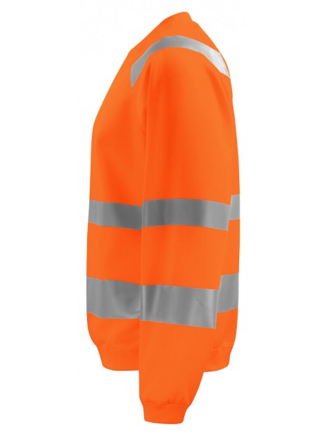 PROJOB 6106 SWEATSHIRT COL ROND - EN ISO 20471 CLASSE 3 orange personnalisable