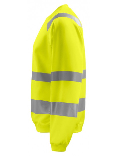 PROJOB 6106 SWEATSHIRT COL ROND - EN ISO 20471 CLASSE 3 jaune personnalisable
