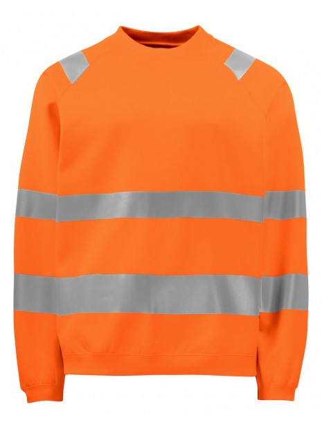 PROJOB 6106 SWEATSHIRT COL ROND - EN ISO 20471 CLASSE 3 orange personnalisable