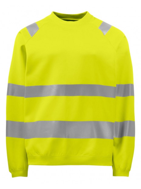 PROJOB 6106 SWEATSHIRT COL ROND - EN ISO 20471 CLASSE 3 jaune personnalisable