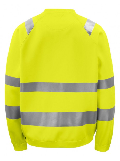 PROJOB 6106 SWEATSHIRT COL ROND - EN ISO 20471 CLASSE 3 jaune personnalisable