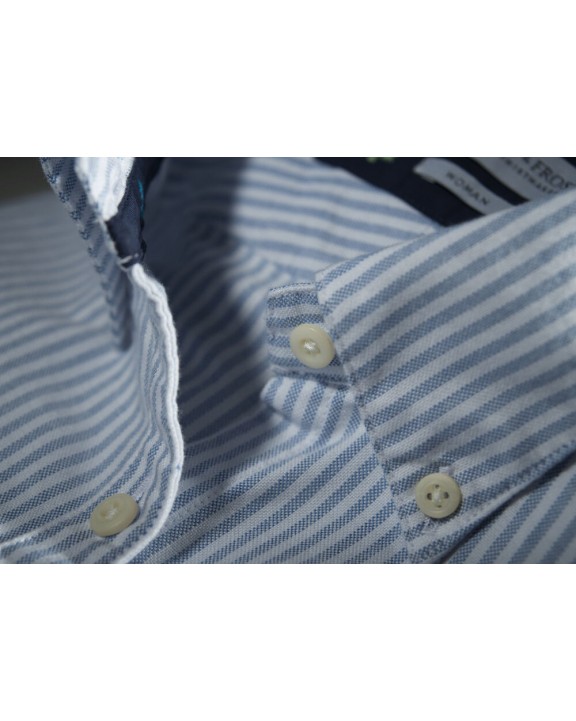 Hemd J. HARVEST & FROST HEMD INDIGO BOW 32 WOMAN voor bedrukking &amp; borduring