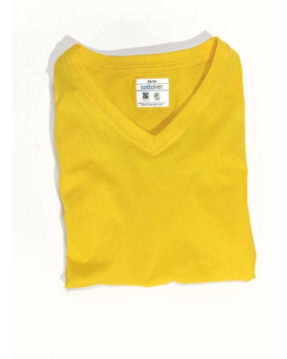T-shirt COTTOVER T-SHIRT V-NECK LADY - GOTS GECERTIFICEERD voor bedrukking & borduring