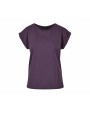T-shirt BUILD YOUR BRAND LADIES EXTENDED SHOULDER TEE voor bedrukking &amp; borduring