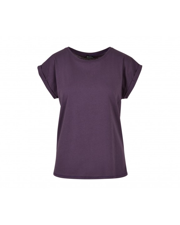 T-shirt BUILD YOUR BRAND LADIES EXTENDED SHOULDER TEE voor bedrukking &amp; borduring
