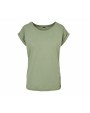 T-shirt BUILD YOUR BRAND LADIES EXTENDED SHOULDER TEE voor bedrukking &amp; borduring