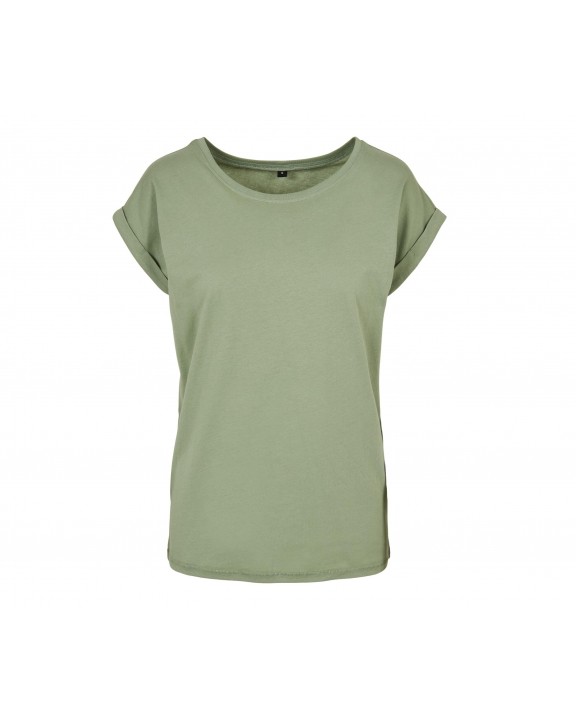 T-shirt BUILD YOUR BRAND LADIES EXTENDED SHOULDER TEE voor bedrukking &amp; borduring