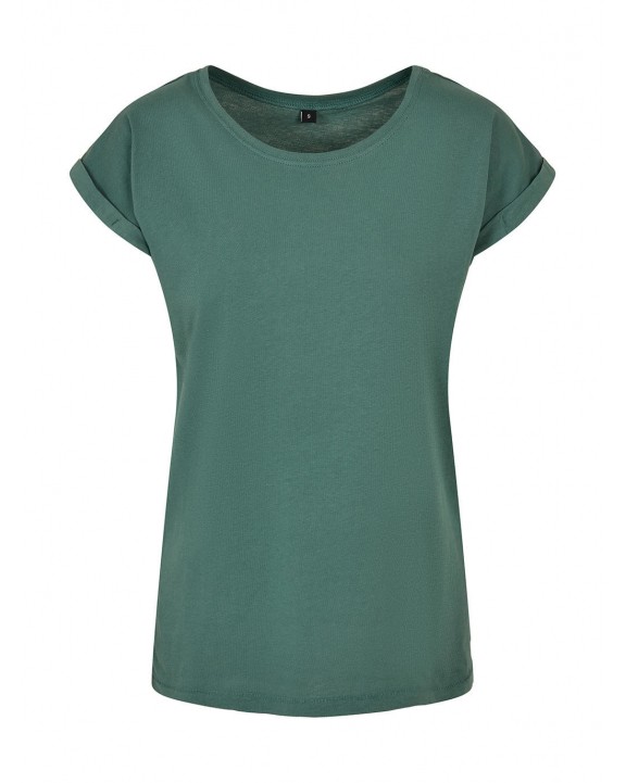 T-shirt BUILD YOUR BRAND LADIES EXTENDED SHOULDER TEE voor bedrukking &amp; borduring