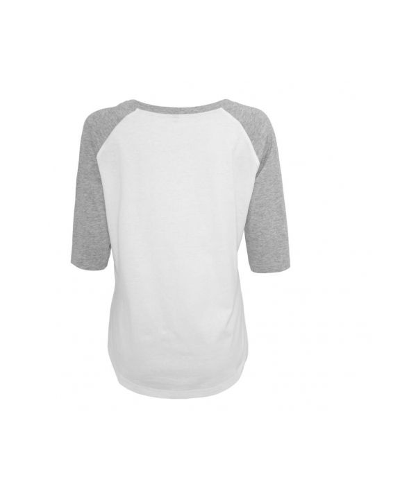 T-shirt BUILD YOUR BRAND Ladies` 3/4 Contrast Raglan Tee voor bedrukking & borduring