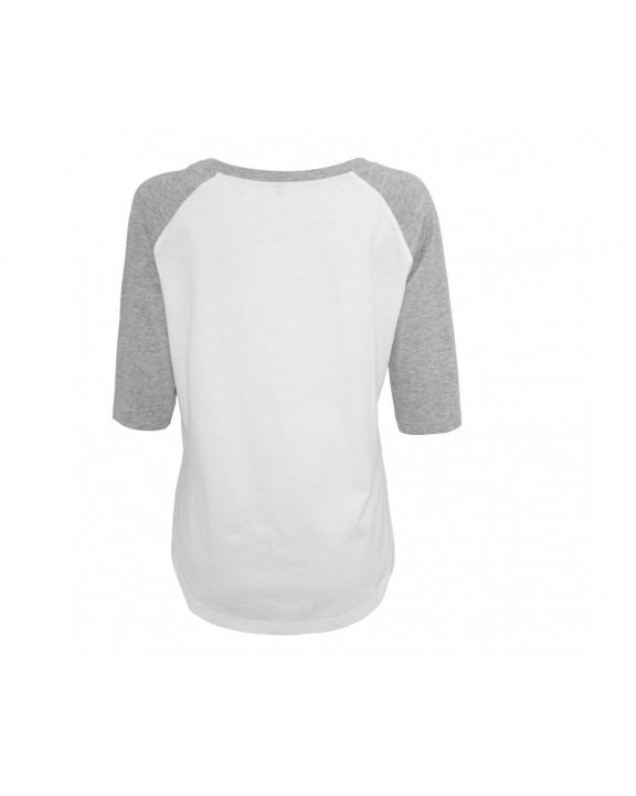 T-shirt BUILD YOUR BRAND Ladies` 3/4 Contrast Raglan Tee voor bedrukking &amp; borduring