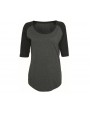 T-shirt BUILD YOUR BRAND Ladies` 3/4 Contrast Raglan Tee voor bedrukking &amp; borduring