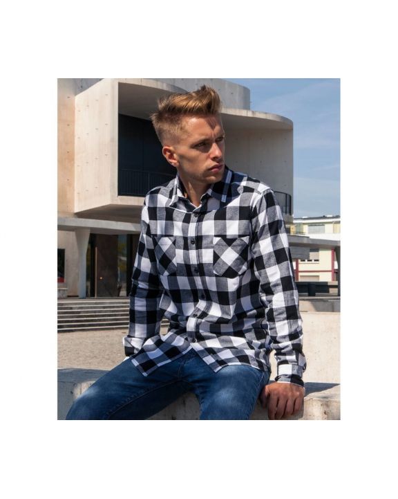 Chemise personnalisable BUILD YOUR BRAND Checked Flannel Shirt