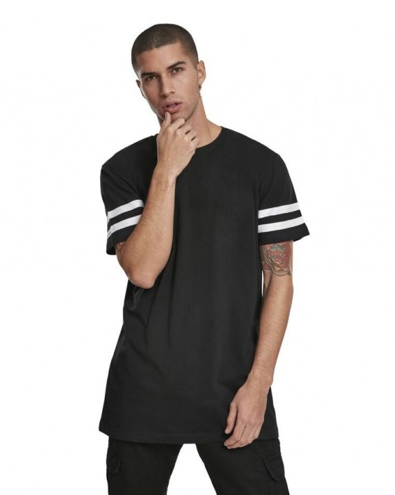 T-shirt BUILD YOUR BRAND Stripe Jersey Tee voor bedrukking &amp; borduring