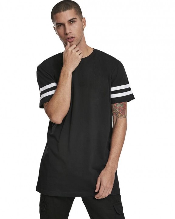 T-shirt BUILD YOUR BRAND Stripe Jersey Tee voor bedrukking &amp; borduring