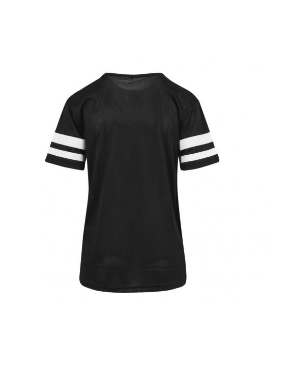 T-shirt BUILD YOUR BRAND Ladies` Mesh Stripe Tee voor bedrukking & borduring