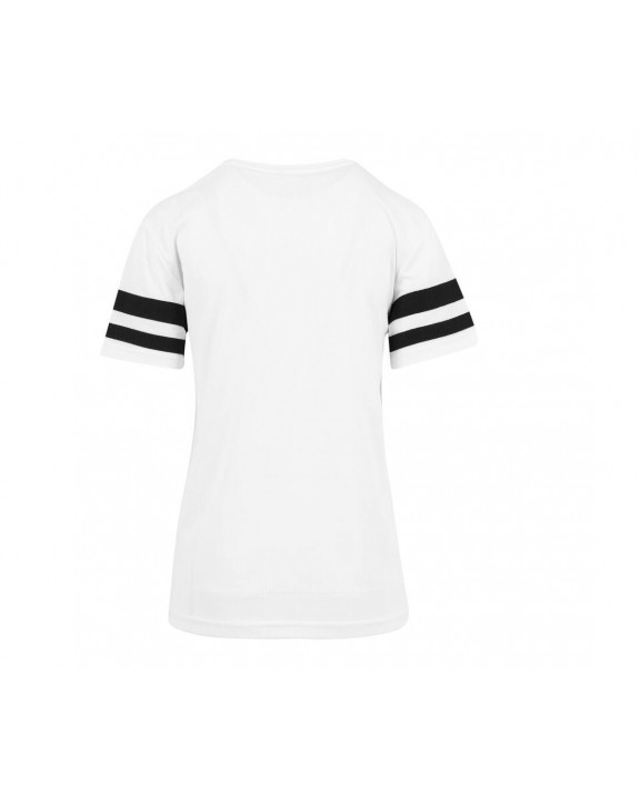 BUILD YOUR BRAND Ladies Mesh Stripe T-Shirt personalisierbar